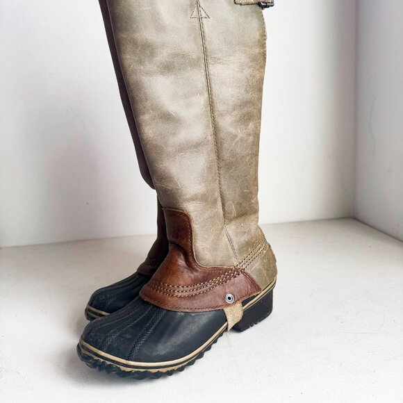 Sorel Leather Two Tone Knee High Winter Boots 36 - Picture 4 of 7